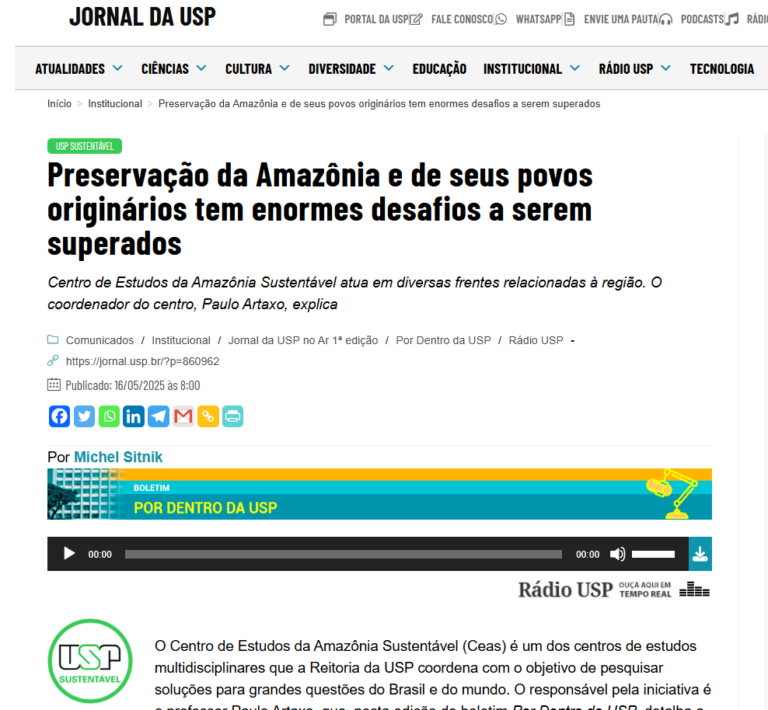 Leia mais sobre o artigo Preservação da Amazônia e de seus povos originários tem enormes desafios a serem superados